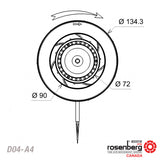 ECOFIT Backward-curved centrifugal fan (D04-A4 / 2RREA3 133x42R) 