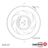 Backward curved centrifugal AC fan (G42-A1/2RREu15 220x45R)