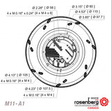 OEM Backward curved centrifugal EC(ECM) fan with Plastic impeller (M11-A1 / RREuG9 220x45R) 