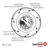 ECOFIT Backward curved centrifugal EC (ECM) fan (M12-A0 / RREuG9 225x63R) 