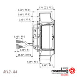 ECOFIT Backward-curved centrifugal EC (ECM) fan (M12-A4 / RREuG9 192x40R) 