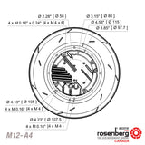 ECOFIT Backward-curved centrifugal EC (ECM) fan (M12-A4 / RREuG9 192x40R) 