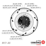 ECOFIT Backward-curved centrifugal EC (ECM) fan (M17-A5 / RREuG9 220x45R) 