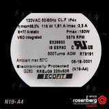 ECOFIT Backward-curved centrifugal EC (ECM) fan (N19-A4 / RREuG9 225x50R) 