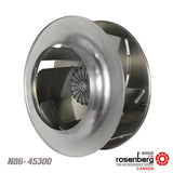 Rosenberg's EC-Plug Fan with backward curved impeller. (ECM)  Type: GKHR 450-CIB.140.6IF IE Article-No.: N86-45300. Size 450 mm.