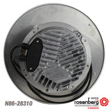 Rosenberg's EC-Plug Fan with backward curved impeller. (ECM)  Type: GKHR 280-CIB.090.5FA IE Article-No.: N86-28310. Size 280 mm